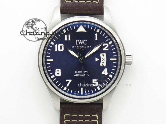 MIROTIME 0105 MARK XVIII Le Petit Prince IW327004 SS FKF 1:1 Best Edition Blue Dial On Brown Leather Strap Trendsetting 7117